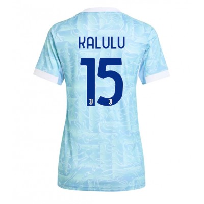 Ženski Nogometni dresi Juventus Pierre Kalulu #15 Gostujoči 2025-26 Kratek Rokav Ženski Nogometni dresi Juventus Pierre Kalulu #15 Gostujoči 2025-26 Kratek Rokav